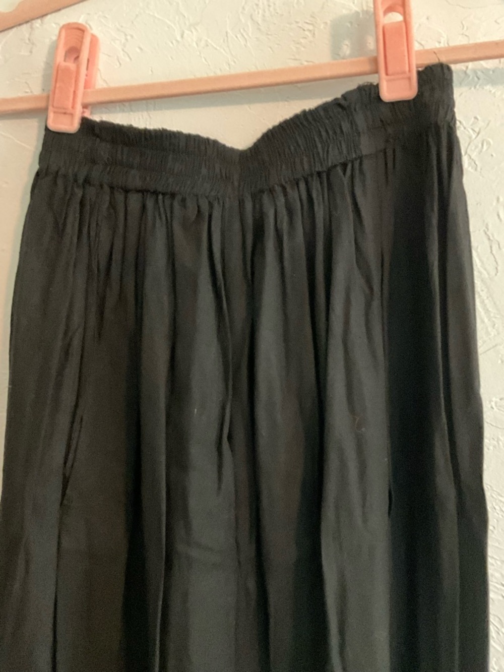 Jane Ashley Black Eyelet Lace Hem Midi Skirt Small - Picture 3 of 6